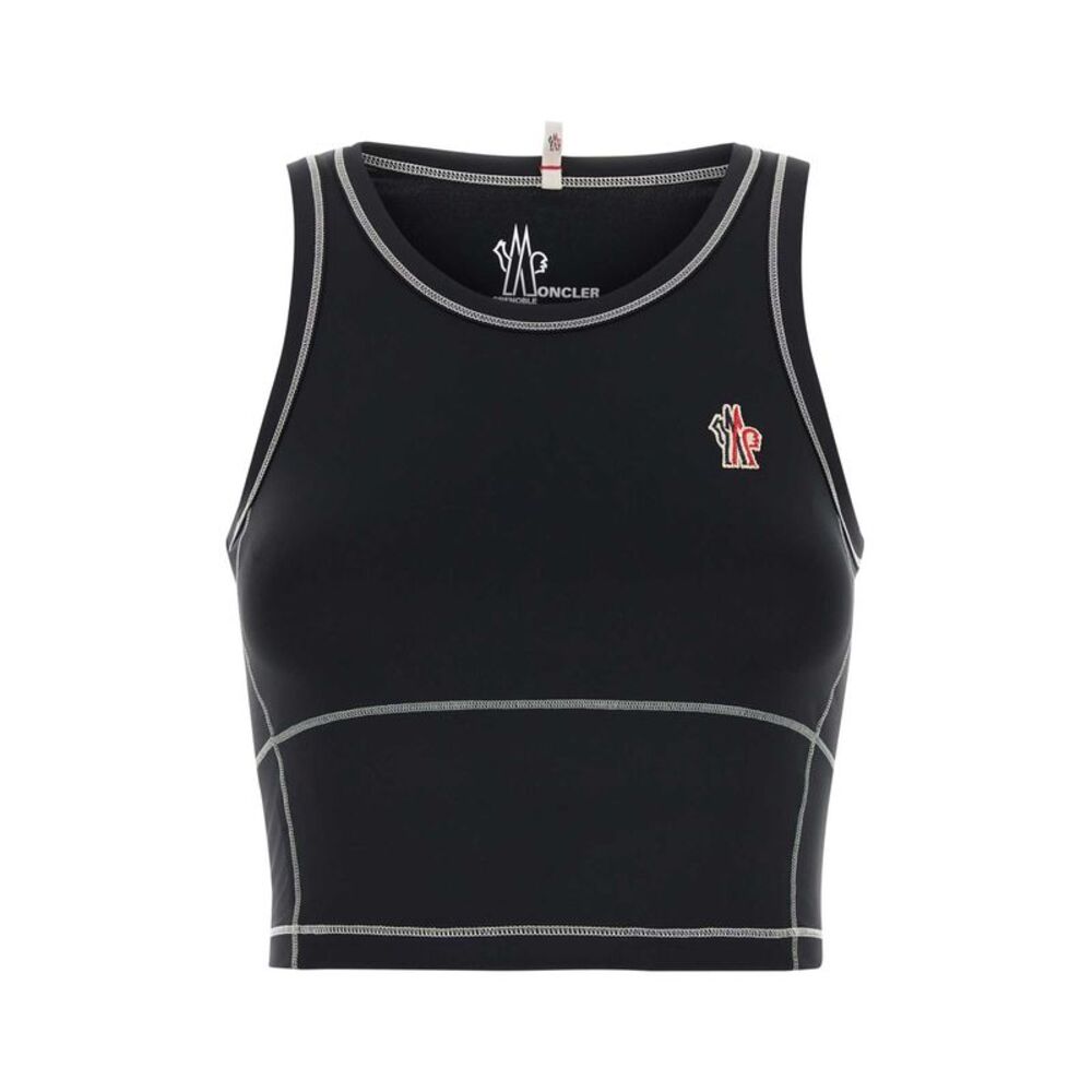 Moncler Grenoble Women Black Stretch Nylon Top